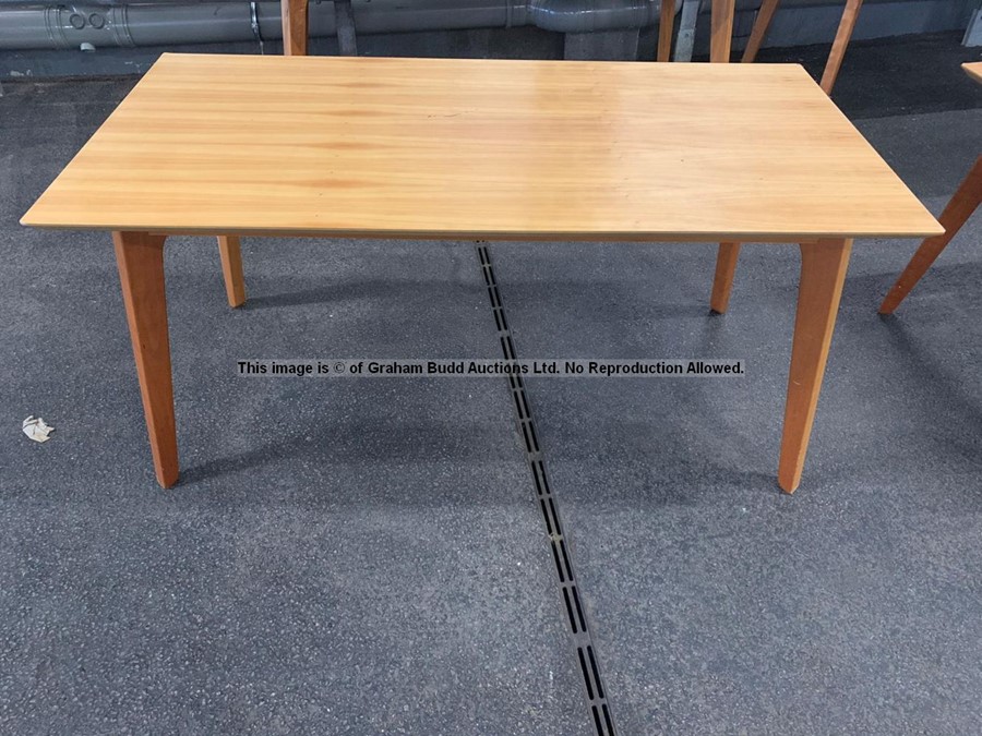 Wooden dining table from the Players' and Staff Canteen at Liverpool Football Club's Melwood