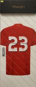 Xherdan Shaqiri's No.23 locker door from the First Team Changing Room at Liverpool Football Club's