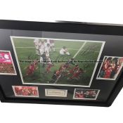 Liverpool FC UEFA Champions League Final 2005 team signed framed photograph montage, Ataturk