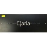 Ovie Ejaria's black painted aluminium locker door name plate from Liverpool Football Club's