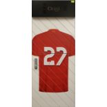 Divock Origi's No.27 locker door from the First Team Changing Room at Liverpool Football Club's