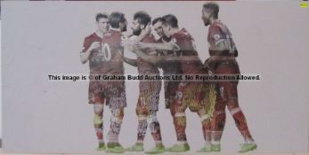 Team celebration wall art season 2017-18, from Liverpool Football Club's Melwood Training Ground,