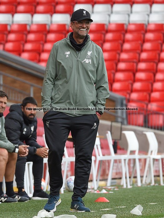 Liverpool FC manager Jurgen Klopp-worn green zip-up training ground jacket from the 2019-20