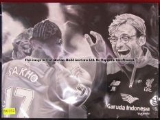 Mark Jenkins ‘Jurgen Klopp and Mamadou Sakho’ artwork from Liverpool Football Club's Melwood