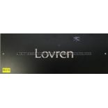 Dejan Lovren's black-painted aluminium locker door name plate from Liverpool Football Club's Melwood