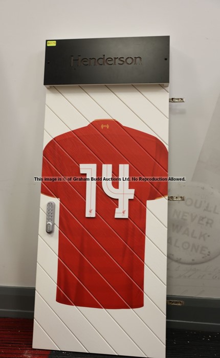 Jordan Henderson's No.14 locker door from the First Team Changing Roomat Liverpool Football Club's - Image 2 of 3