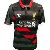 Liverpool FC squad signed replica black/red 3rd choice jersey season 2014-15, short-sleeved, black