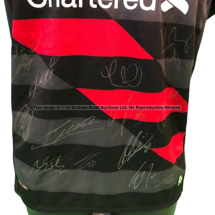 Liverpool FC squad signed replica black/red 3rd choice jersey season 2014-15, short-sleeved, black - Image 2 of 6