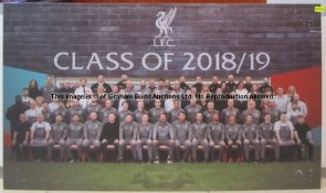 Class of 2018/19 players and club staff photographic wall art from Liverpool Football Club's Melwood