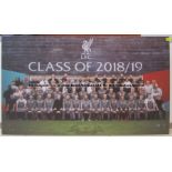 Class of 2018/19 players and club staff photographic wall art from Liverpool Football Club's Melwood