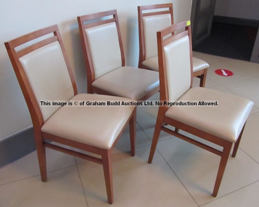 Four matching wooden dining chairs from the Players' and Staff Canteen at Liverpool Football Club' - Image 2 of 4