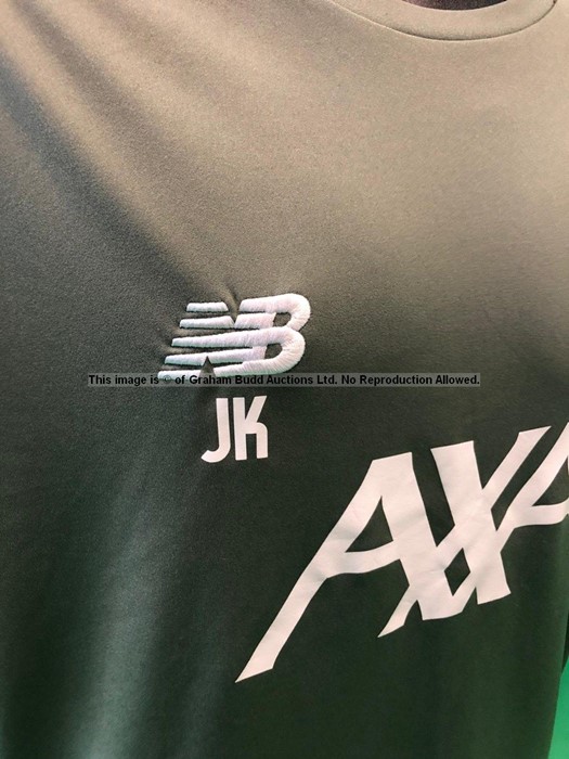 Liverpool FC manager Jurgen Klopp-worn green training t-shirt from the 2019-20 Premier League - Image 9 of 10