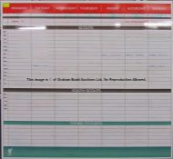 Metal whiteboard for first team and youth scouts from the Scouting Department at Liverpool