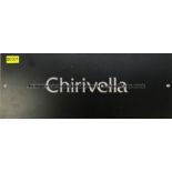 Pedro Chirivella's black painted aluminium locker door name plate from Liverpool Football Club's