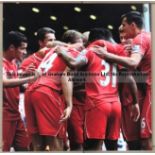 Team huddle acrylic wall art from Liverpool Football Club's Melwood Training Ground, colour