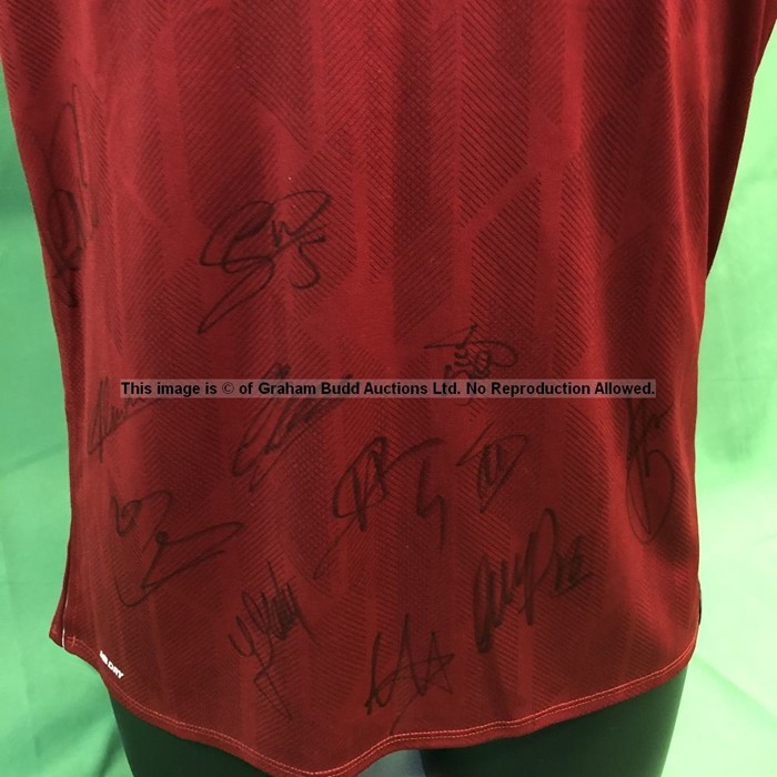Liverpool FC squad-signed replica red home jersey season 2018-19, short-sleeved by New Balance, - Image 4 of 7