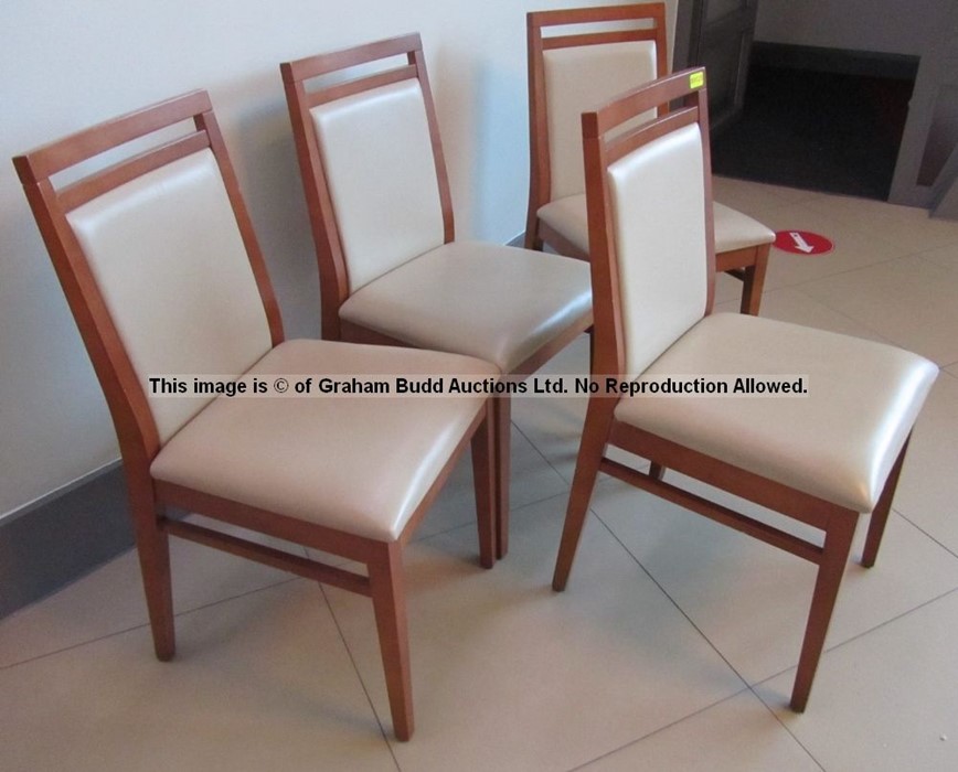 Four matching wooden dining chairs from the Players' and Staff Canteen at Liverpool Football Club' - Image 2 of 4