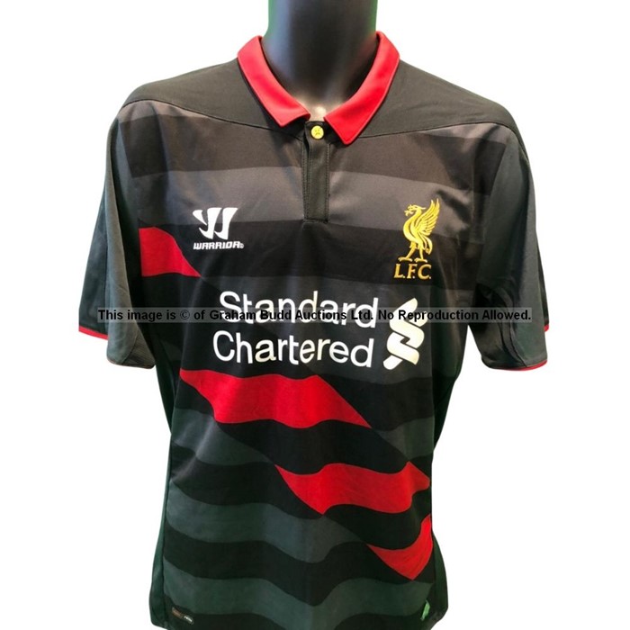 Steven Gerrard signed black & red No.8 Liverpool FC 3rd choice replica jersey season 2014-15, - Image 2 of 5