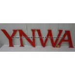Red YNWA (You'll Never Walk Alone) signage from Players' and Staff Canteen at Liverpool Football