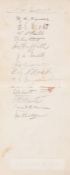 West Indies 1928 England tour signed album page, signed in pencil by 13 members of the tour party