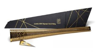 London 2012 Olympic Games bearer's torch with Tom Daly autographed 'shard', acquired at the Official