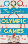 1948 London Olympic Games souvenir programme of the games, 96-page programme with colourful