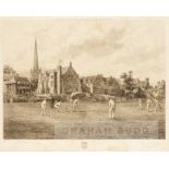 F.P. Barraud and F.G.Stevenson,  A CRICKET MATCH AT REPTON SCHOOL, published by Dickinson & Foster,