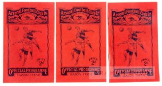 A complete set of twenty two Arsenal home programmes from the 1936-37 season,  v Everton, Brentford,