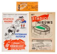 Tottenham Hotspur in Europe 1961-62 (EC), 1962-63 (ECWC) and 1963-64 (ECWC): a collection of
