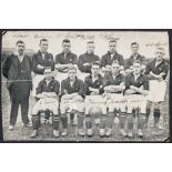 Blackpool 1930 Division Two team signed b & w newspaper photograph, mounted on card, signed in black