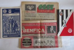 A collection of 80 football programmes featuring Liverpool FC playing in European competitions, home