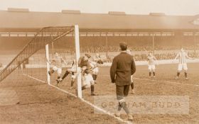 1913 b&w postcard depicting the English FA Cup Second Round second replay between Bristol Rovers and