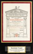 1943 Amateur Boxing Association Junior 8st Championship of Great Britain certificate awarded to