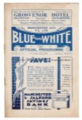 Manchester City v Sunderland programme 29th August 1931