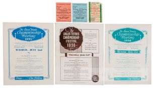 Six Wimbledon Lawn Tennis Championships programmes, 1928 (detached covers), 1934 to 1937 and 1939,