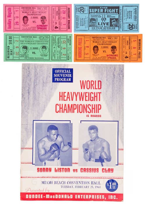 Official programme for the Sonny Liston v Cassius Clay World Heavyweight Championship fight, 25th