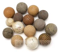 Collection of golf and other sporting balls, 11 for golf comprising two bramble balls, a Chemico Bob
