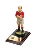Lovatt's figurine of Manchester United’s Johnny Carey, previously owned by Sir Tom Finney, raised