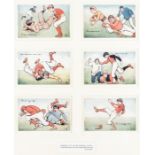 A complete set of six Raphael Tuck & Sons Rugby Union pictorial postcards, circa 1901, each