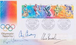 Sydney 2000 Olympic Games First Day Cover signed by the famous four-minute mile trio of Roger