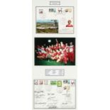 Liverpool FC 1984 European Cup Winners colour photograph and two signed first day covers, one