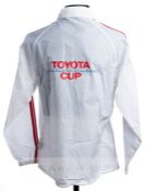 Official player-issue white jacket from the 1984 Intercontinental Toyota Cup between Liverpool and