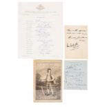 1939 West Indies team signed album page tour to England, signed in black ink by John, Kidney, Grant,