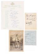 1939 West Indies team signed album page tour to England, signed in black ink by John, Kidney, Grant,