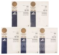 Tokyo 1964 Olympic Games official programmes for the rowing events held 11th-15th October, five