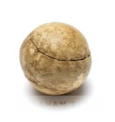 A rare ‘T. ALEXANDER’ stamped featherie ball, also inscribed with contemporary faded handwritten ‘