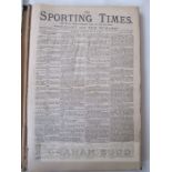 The Sporting Times bound newspaper, dating from 5th March to 31st December 1881, featuring