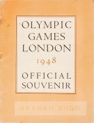 1948 London Olympic Games official souvenir programme, 176-page programme featuring detailing