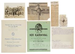 Mollie Phillips collection relating to her career as an Olympic Ice Skater and Senior Judge at the