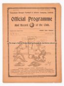 F.A. Cup semi-final programme Aston Villa v Liverpool 28th March 1914, played at Tottenham Hotspur